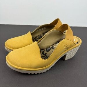 Yellow Women's Slingback Heels